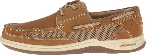 Vista 8 de Margaritaville Zapato náutico de encaje para hombre, color marrón claro, talla 9.5 de EE. UU
