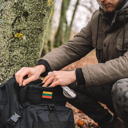 Vista 7 de Juego de cubiertos alemanes 4 piezas Utensilios de comer estilo militar cuchara tenedor cuchillo kit cubiertos multiherramienta camping botella