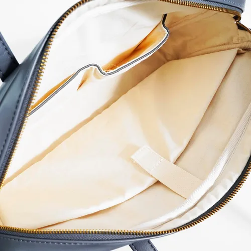 Vista 4 de Bolsa de mano para computadora portátil de 14 pulgadas para hombres y mujeres, maletín de negocios, oficina, viajes, trabajo, bolsa de transporte