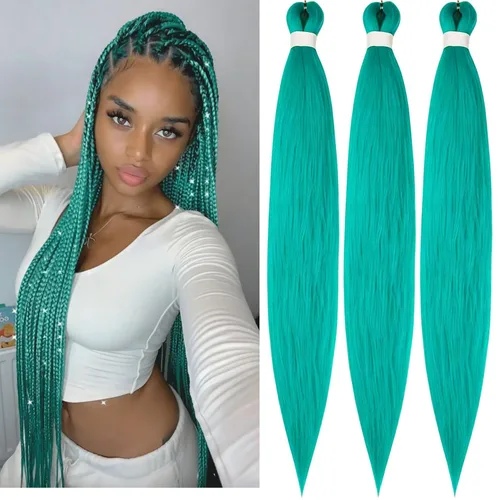 Vista 139 de Cabello trenzado para niños preestirado de 16 pulgadas, color negro para niños, trenzas sin nudos