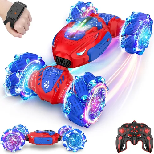 Vista 9 de Coche de Control Remoto, Coche de Acrobacias RC con Detección de Gestos, 4WD Transformable Fuera de Carretera para Girar, Coches RC de 2.4Ghz