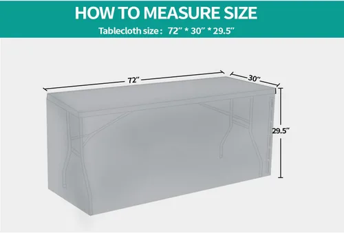 Vista 8 de Surmente - Manteles negros para mesas rectangulares de 6 pies, 30 x 72 pulgadas Protector de mesa ajustado, sin arrugas, tela de poliéster