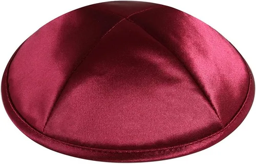 Vista 5 de Zion Judaica Deluxe Satin Kippah Yarmulkes para niños, adolescentes y adultos, 6.25 pulgadas, opciones multicolores, diseño de 4 paneles Negro