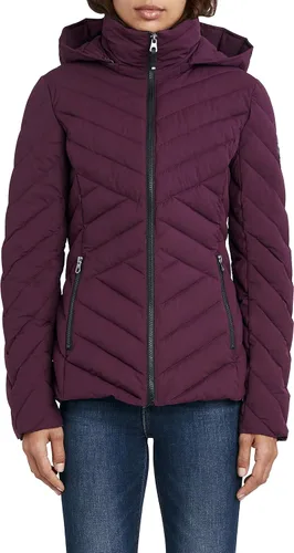 Vista 8 de Nautica - Chaqueta corta acolchada con diseño de cheurón para mujer Negro