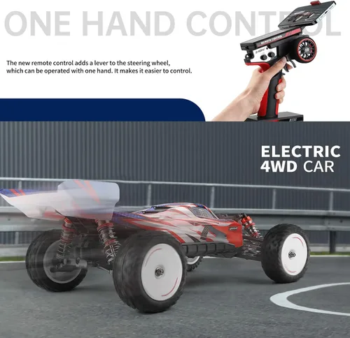 Vista 3 de GoolRC WLtoys 124008 - Autos RC sin escobillas para adultos, auto de control remoto a escala 1:12, 4WD 60KM/H, auto de carreras de alta velocidad