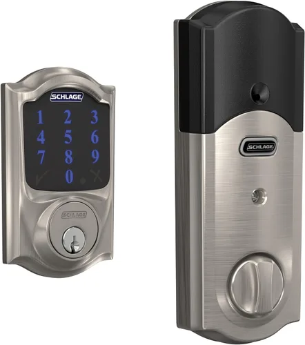Vista 9 de Schlage Connect BE469ZP CEN 716 - Cerradura de seguridad inteligente con alarma incorporada, moldura Century en bronce envejecido