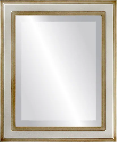 Vista 31 de OVALCREST Espejo de pared biselado rectangular para decoración del hogar, estilo Wright - Oro champán - Dimensiones exteriores de 16 x 20 pulgadas
