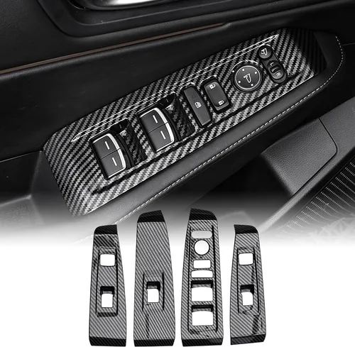 Vista 8 de Adhesivo ABS ABS para interruptor de elevación de ventana, para Honda Accord 2023 2024, accesorios de decoración (un agujero trasero)