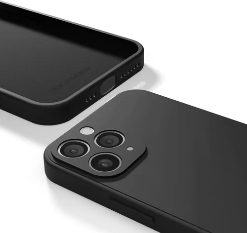 Vista 3 de Red Ember Funda a prueba de golpes para iPhone, funda protectora ultradelgada de silicona líquida con acabado mate con forro de microfibra suave