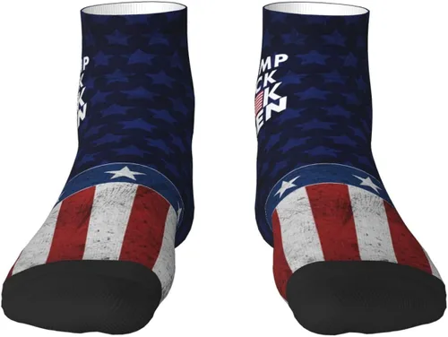 Vista 2 de Trump Back Fuck Biden Ankle Socks Winter Low Cut Sports Warm Comfort Breathable Casual Socks For Mens And Womens -5