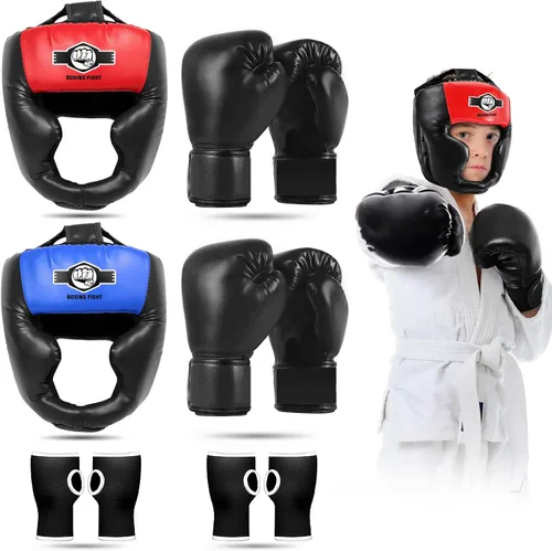 Vista 8 de YORWHIN Sparring Head Guard with Gloves - Boxing Safety Headgear for MMA, Kickboxing, Muay Thai & Boxing - Adult & Kids