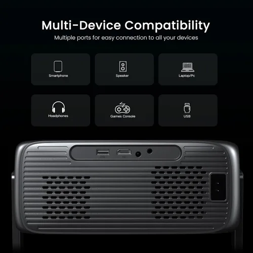 Vista 17 de HAPPRUN Proyector de película inteligente incorporado de Google TV de 2500 Gris espacial