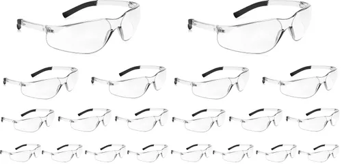 Vista 24 de Salfboy Gafas de seguridad transparentes a granel de 10 ANSI Z87.1, gafas protectoras resistentes a arañazos para trabajo, laboratorio, construcción