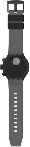Vista 5 de Swatch Correa de silicona de cuarzo, negro, reloj casual 20 (Modelo SB02B400), Negro, Moderno