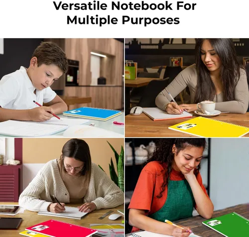 Vista 8 de Rosmonde Cuaderno de 5 materias con rayas anchas, paquete de 6, 300 páginas (150 hojas), 8 x 10-1/2 pulgadas, cuaderno espiral de 5 materias