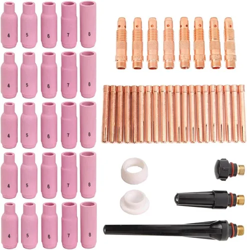 Vista 9 de 5 unids TIG soldadura 57Y02 tapa trasera larga para la antorcha de soldadura TIG wp 17 18 26 consumibles de Tig de la serie Suministros de soldadura
