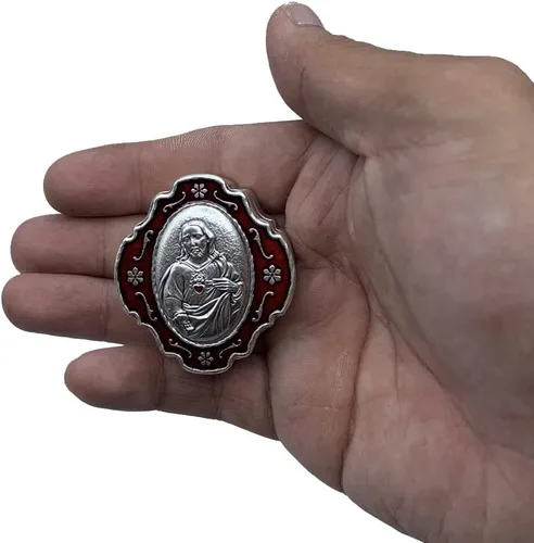Vista 14 de Juego de cuentas de rosario católico con caja de regalo de recuerdo de metal