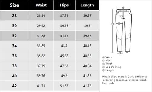 Vista 7 de CHERALKEST Jeans de mezclilla ajustados para hombre
