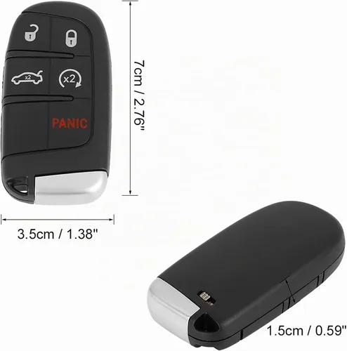 Vista 7 de X AUTOHAUX 2 piezas de llavero de reemplazo para coche para Dodge Journey 2012-2016 Dart 2013-2016 Challenger 2012-2014 Durango 2012-2014 Charger