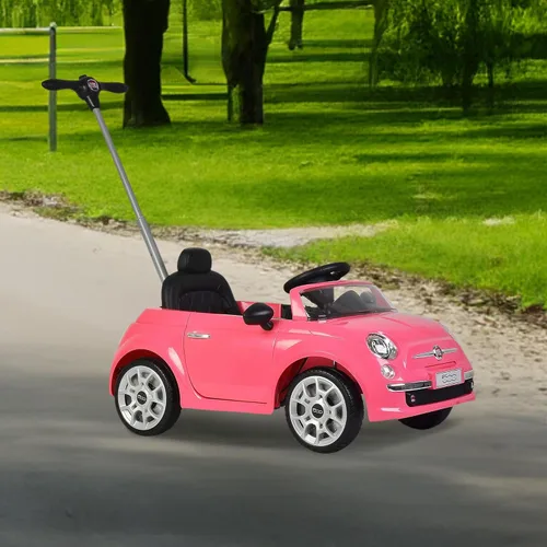 Vista 2 de Best Ride On Cars Fiat 500 - Coche de empuje, color rosa