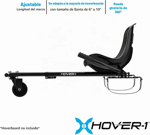 Vista 4 de Hover-1 Accesorio para Buggy Hoverboard - Compatible con la mayoría de los hoverboards eléctricos de 6.5" y 8", control de rueda trasera operado a