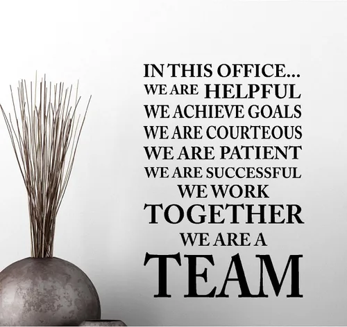 Vista 2 de In This Office We are Helpful we Achieve Goals We Work Together We are a Team Classroom Sport Football Cute Inspirador Family Love - Arte de pared