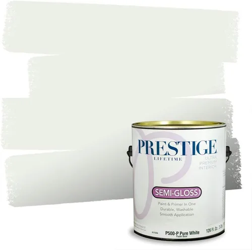 Vista 107 de PRESTIGE Paints - Pintura interior e imprimación en uno, 1 galón, cáscara de huevo, pimienta envejecida