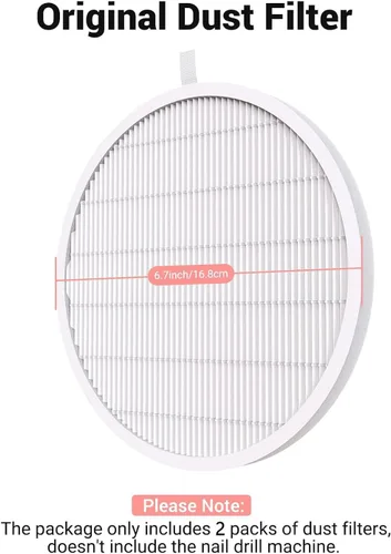 Vista 3 de MelodySusie Colector de polvo de uñas con filtro reutilizable, potente ventilador de vacío de uñas, extractor de colector de polvo, máquina