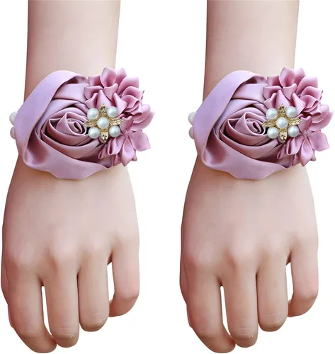 Vista 19 de Boutonniere de rosas de satén, 2 piezas para boda, novio, padrino, padrino, mejor hombre, padre, alfiler de solapa, agujero de botón, flor