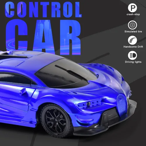 Vista 3 de Tuko Juguetes de coche a control remoto, juguetes RC para niños y niñas de más de 3 años (azul)