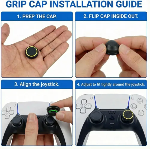 Vista 5 de 28PCS Optimized Silicone Thumb Grips & Joystick Caps for PS4/PS5/Xbox Controllers Accessories 14 Colors, Anti-Slip, Anti-Scratch & Enhanced Gaming