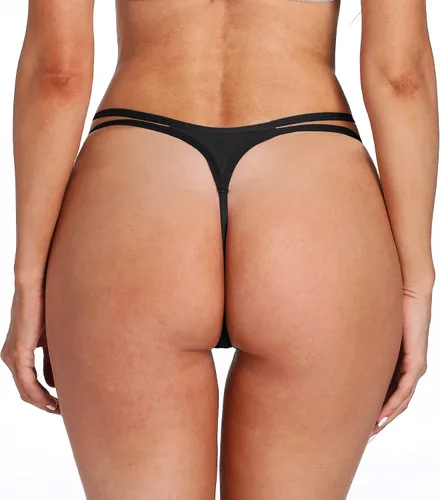 Vista 4 de Xlndsoea Bragas sexy de algodón con tanga de cintura baja para mujer ropa interior exótica suave paquetes múltiples