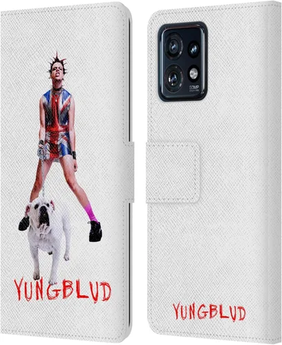 Vista 8 de Head Case Designs Officially Licensed Yungblud Face Graphics Leather Book Wallet Case Cover Compatible with Motorola Moto Edge 40 Pro