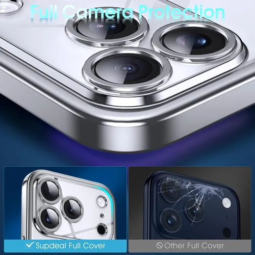 Vista 753 de Supdeal Funda cristalina transparente para iPhone 11, [No se amarillea] [Protección de la cámara] [Probado contra caídas de grado militar] Funda