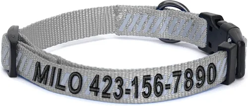 Vista 26 de Collar de entrenamiento reflectante para perros, de la marca Pawtitas, Negro