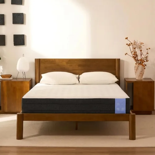 Vista 11 de FLEXISPOT Hako - Marco de cama de carpintería japonesa G2, cama de plataforma Queen de madera de caucho maciza, certificado IAS y SGS