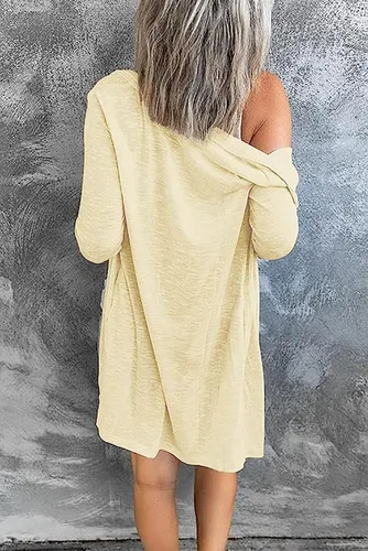 Vista 3 de Cárdigan ligero para mujer, con botones y manga larga, casual, con bolsillos