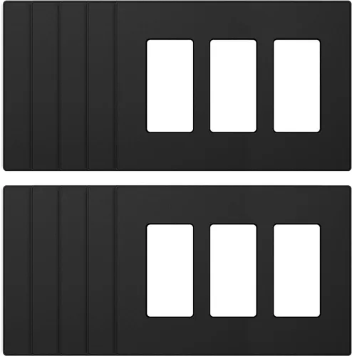 Vista 46 de ELEGRP Placas decorativas de pared sin tornillos, de tamaño mediano, cubierta termoplástica irrompible para interruptor de salida de receptáculo
