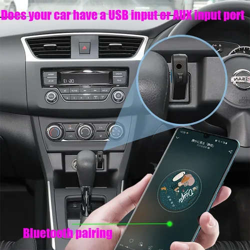 Vista 4 de Receptor Bluetooth USB, adaptador de audio inalámbrico Bluetooth 5.3 de 0.138 in, kit de música para el hogar, sistema de sonido estéreo