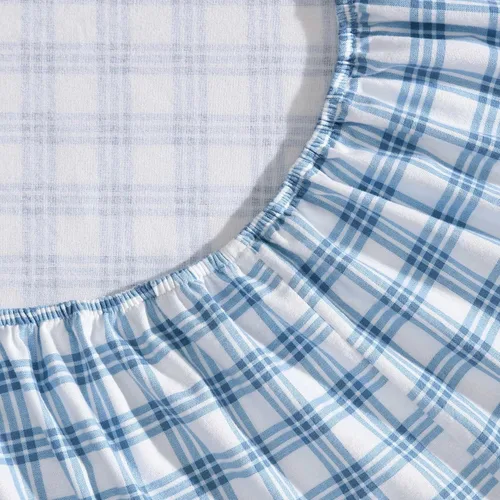 Vista 6 de Eddie Bauer - Sábanas de cama individual, juego de ropa de cama de franela de algodón con funda de almohada a juego, cepilladas para mayor suavidad