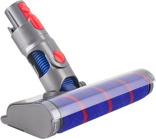 Vista 3 de Cabezal de cepillo delgado de rodillo suave compatible con Dyson V15/V11/V10/V8/V7 con accesorios de aspiradora de luz láser