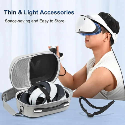 Vista 2 de Interfaz facial magnética para PSVR 2 de liberación rápida cubierta de cara soporte de carcasa para gafas PS VR2 accesorios antiarañazos