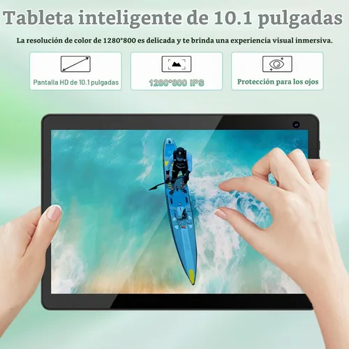 Vista 6 de Tablet Android 15 de 10 pulgadas, Tabletas 2 en 1 con Funda para Teclado Ratón Lápiz Óptico, 6GB RAM 32GB ROM 1TB Expandible, Procesador Quad Core