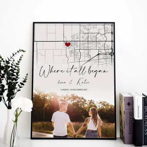 Vista 19 de VIRAGIL Mapa personalizado de dónde nos encontramos, Donde comenzó todo, Regalos de impresión de mapa de compromiso, Mapa de ciudad personalizado