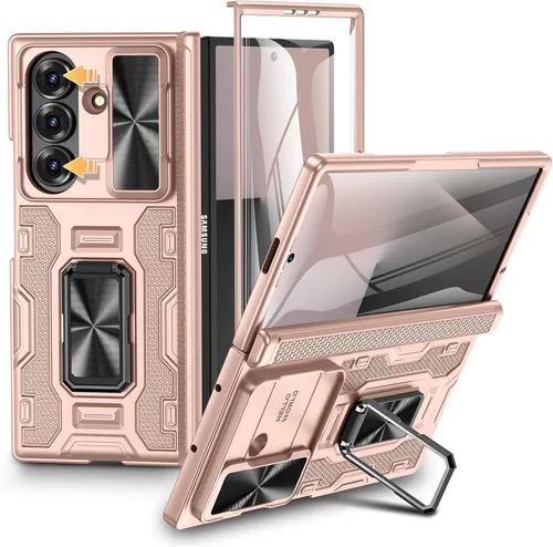 Vista 30 de VEGO Funda para Galaxy Z Fold 4 con Cubierta de Cámara Deslizante y Protección de Bisagra Funda con Protector de Pantalla Soporte Magnético de 360°
