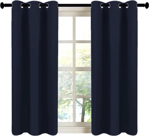 Vista 85 de LA PALMA Cortinas opacas con aislamiento térmico y ojales, para sala de estar, dormitorio, paquete de 2 paneles