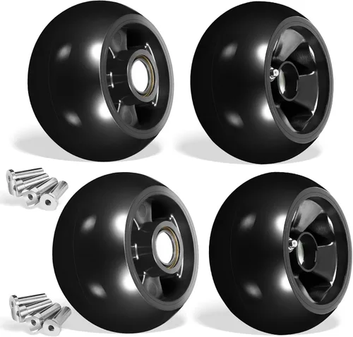 Vista 9 de 4 Paquetes Kit de Rueda Medidora de Plataforma de Cortacésped AM125172 Compatible con Cortacéspedes de Tractor John Deere de Plataforma de 48", 54
