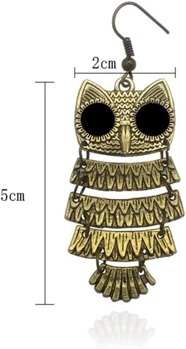 Vista 6 de Collar de cadena con diseño de búho, diseño de búho, diseño de búho, para mujer y niña, para joyería de moda
