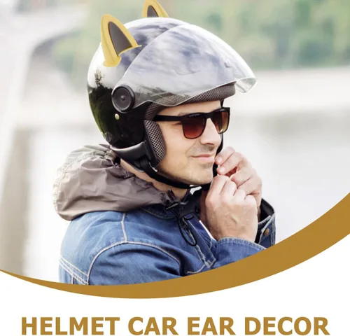Vista 5 de HOMSFOU 3 Pares de Orejas de Gato para Casco Autoadhesivas Pegatinas Estilo Gatito Accesorios Lindas Decoraciones de Casco para Cascos