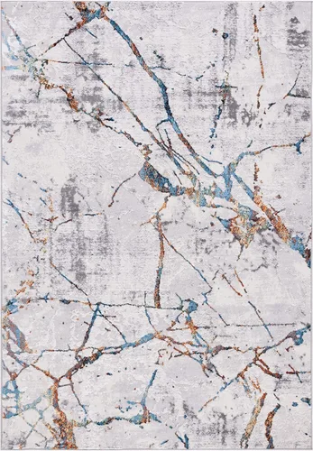 Vista 21 de SAFAVIEH Amelia Collection - Alfombra decorativa de 2 x 4 pies, gris y negro, diseño abstracto moderno, no desprende pelusa y de fácil cuidado